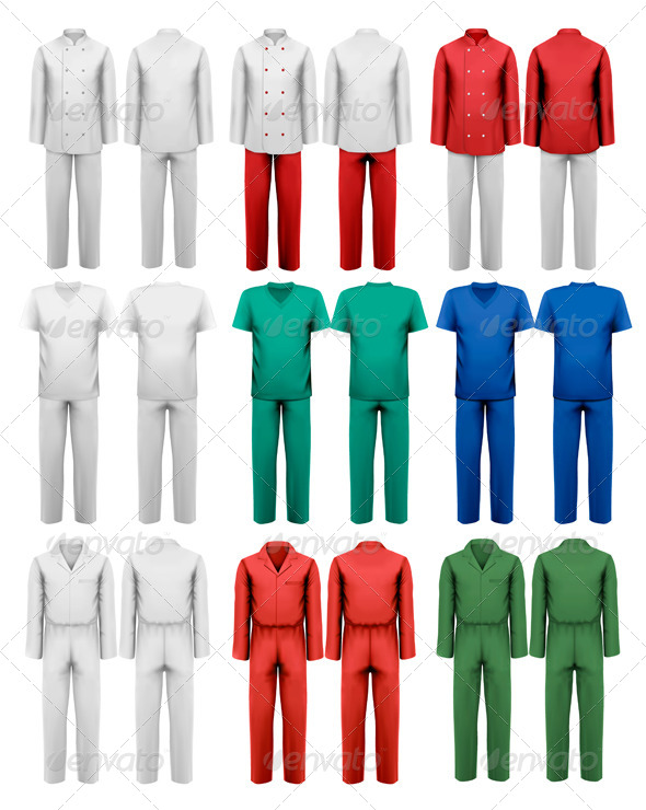 GraphicRiver Set of Overalls with Worker Design Template 7294099 GraphicRiver Set of Overalls with Worker Design Template 7294099