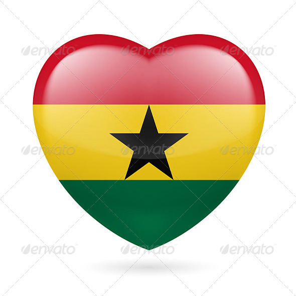 GraphicRiver Heart Icon of Ghana 7294104 GraphicRiver Heart Icon of Ghana 7294104