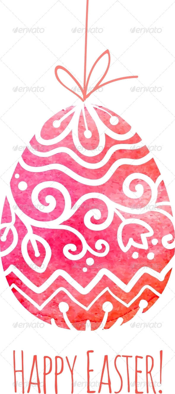 GraphicRiver Watercolor Painted Ornate Vector Easter Egg 7294322 GraphicRiver Watercolor Painted Ornate Vector Easter Egg 7294322