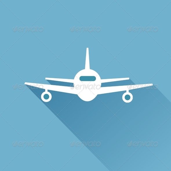 GraphicRiver Flat Long Shadow Airplane 7294452 GraphicRiver Flat Long Shadow Airplane 7294452