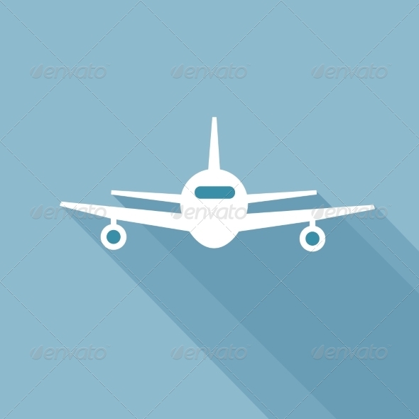 GraphicRiver Flat Long Shadow Airplane 7294453 GraphicRiver Flat Long Shadow Airplane 7294453