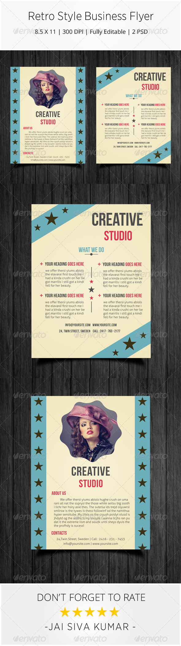 GraphicRiver Retro Style Business Flyer 7294685 GraphicRiver Retro Style Business Flyer 7294685