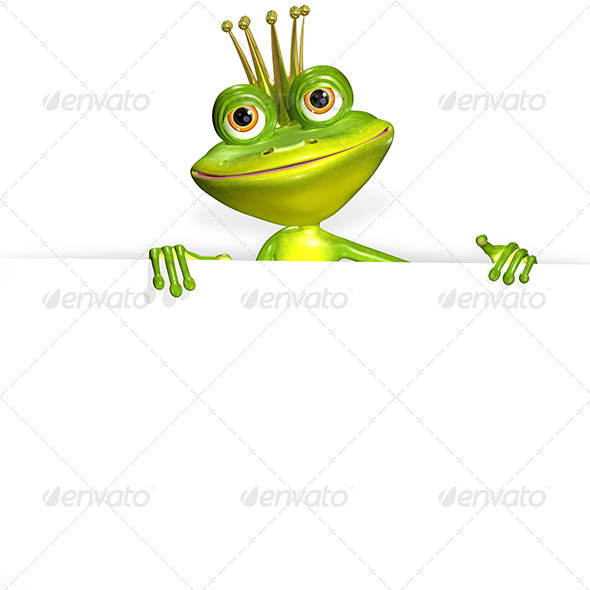 GraphicRiver princess frog and white background 7294988 GraphicRiver princess frog and white background 7294988