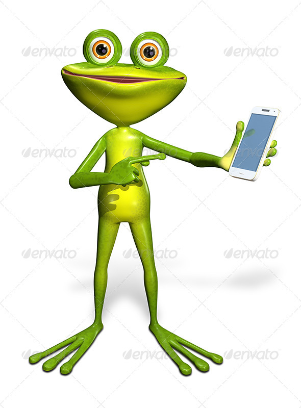 GraphicRiver Frog with a Smartphone 7296152 GraphicRiver Frog with a Smartphone 7296152