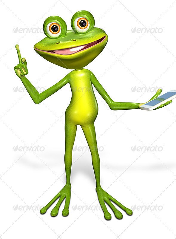 GraphicRiver Frog with a Smartphone 7296239 GraphicRiver Frog with a Smartphone 7296239