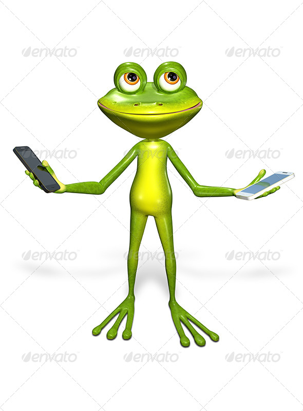 GraphicRiver Frog with a Smartphone 7296246 GraphicRiver Frog with a Smartphone 7296246