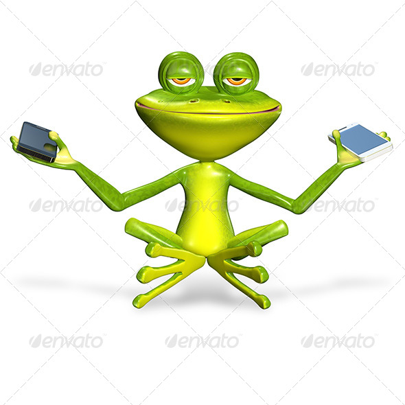 GraphicRiver Frog with a Smartphone 7296276 GraphicRiver Frog with a Smartphone 7296276