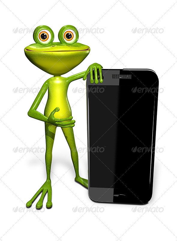 GraphicRiver Frog with a Smartphone 7296278 GraphicRiver Frog with a Smartphone 7296278