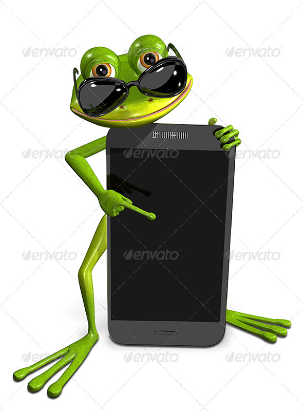 GraphicRiver Frog with a Smartphone 7296408 GraphicRiver Frog with a Smartphone 7296408
