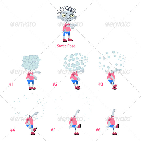 GraphicRiver Animation of Zombie with Explosion of Head 7296445 GraphicRiver Animation of Zombie with Explosion of Head 7296445