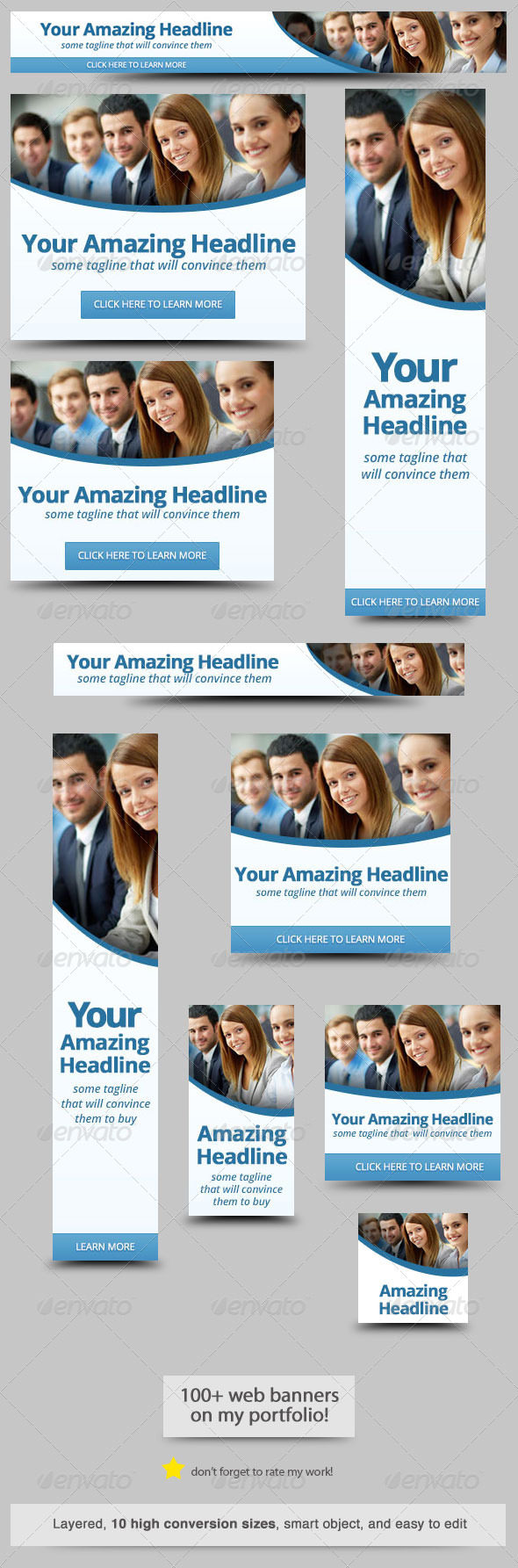 Corporate Web Banner Design Template 35 (Banners & Ads)