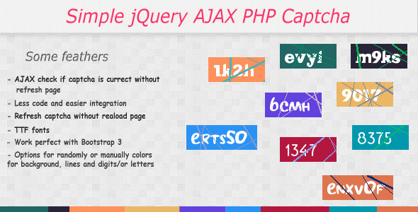 Simple jQuery AJAX PHP Captcha Simple jQuery AJAX PHP Captcha