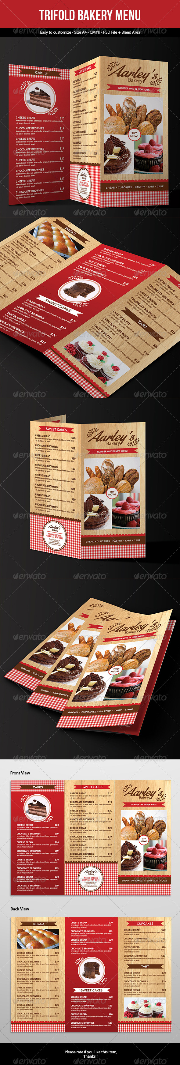 GraphicRiver Trifold Bakery Menu 7299857 GraphicRiver Trifold Bakery Menu 7299857