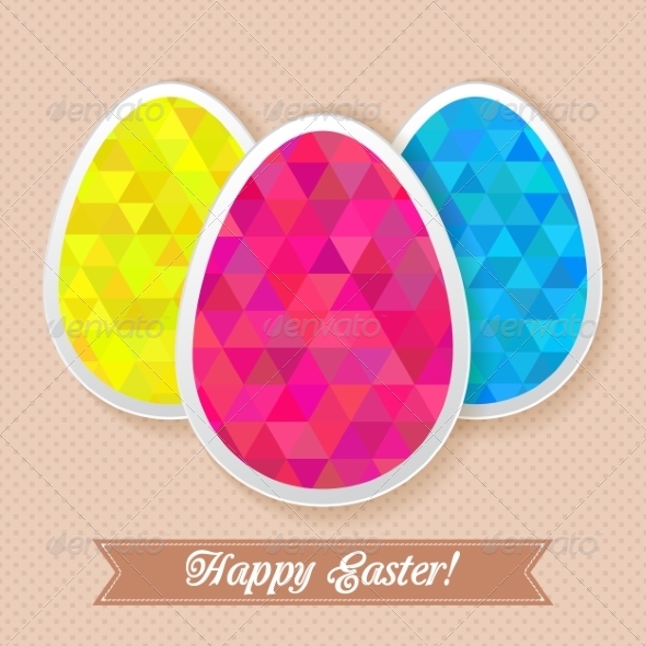 GraphicRiver Greeting Easter Card with Triangle Eggs 7301949 GraphicRiver Greeting Easter Card with Triangle Eggs 7301949