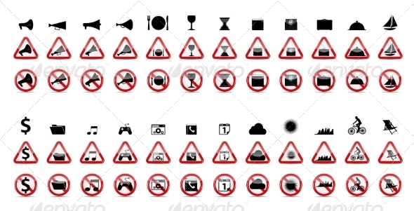GraphicRiver Set of Prohibition Signs 7301961 GraphicRiver Set of Prohibition Signs 7301961