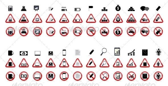 GraphicRiver Set of Prohibition Signs 7301965 GraphicRiver Set of Prohibition Signs 7301965