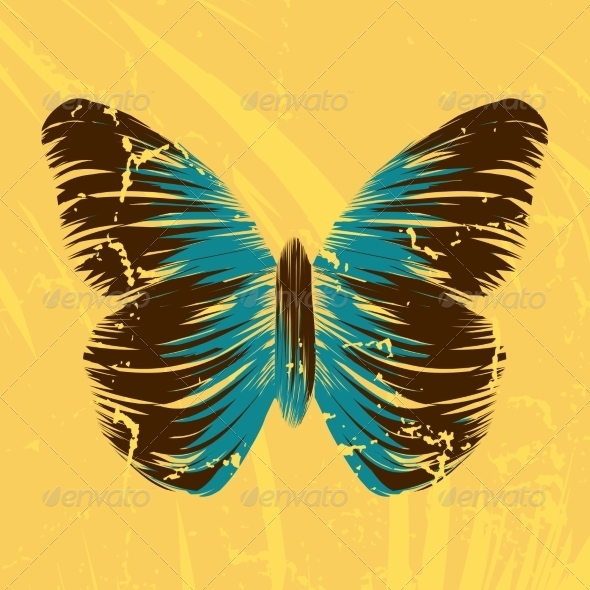 GraphicRiver Retro Butterfly on Old Background 7303232 GraphicRiver Retro Butterfly on Old Background 7303232