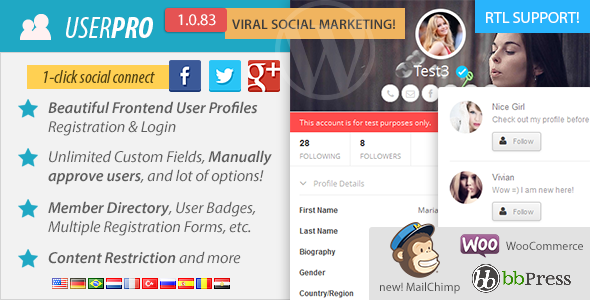 UserPro - User Profiles with Social Login 