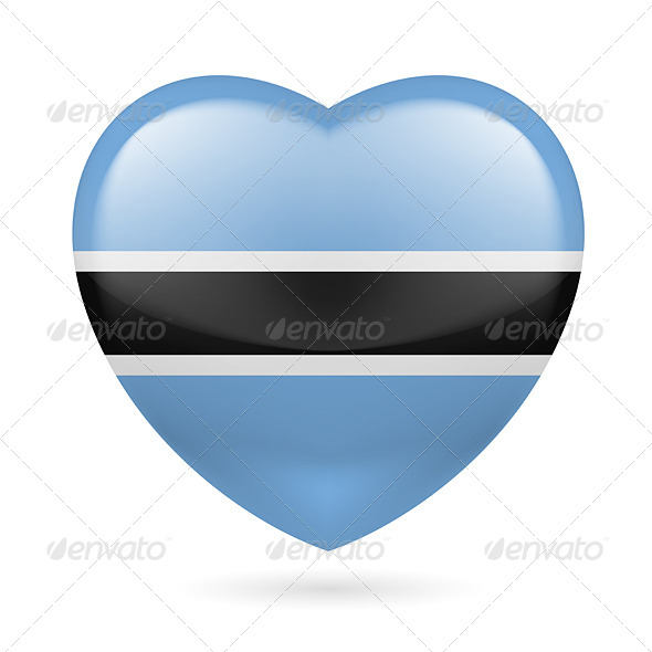 Heart icon of Botswana (Miscellaneous)