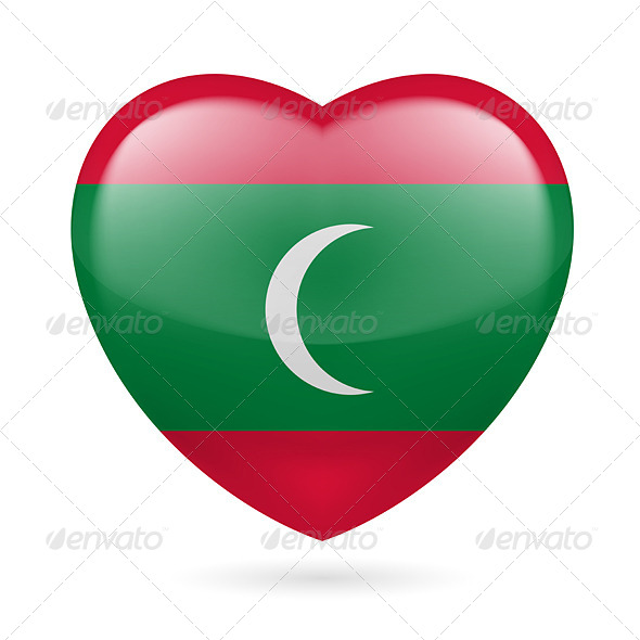 Heart icon of Maldives (Miscellaneous)