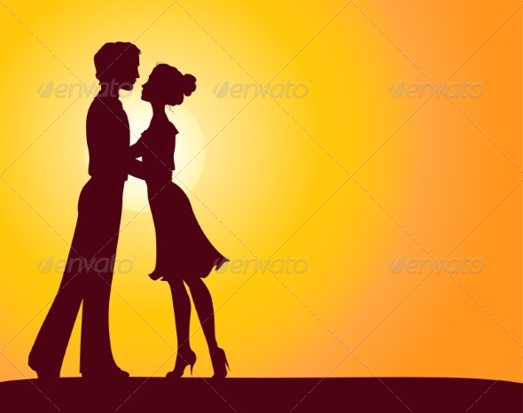 GraphicRiver Silhouettes of Man and Woman 7305757 GraphicRiver Silhouettes of Man and Woman 7305757