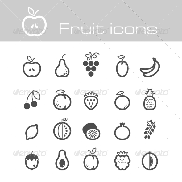 GraphicRiver Icons Set Fruits 7305771 GraphicRiver Icons Set Fruits 7305771
