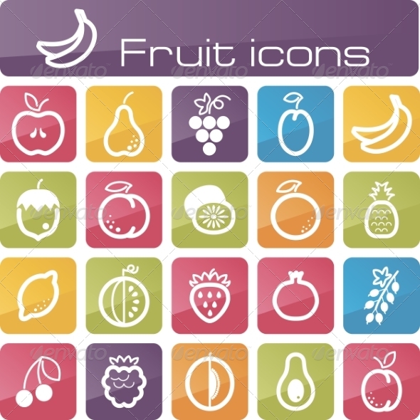 GraphicRiver Icons Set Fruits 7305780 GraphicRiver Icons Set Fruits 7305780