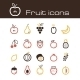 Icons Set Fruits