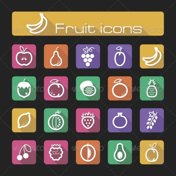 GraphicRiver Icons Set Fruits 7305883 GraphicRiver Icons Set Fruits 7305883