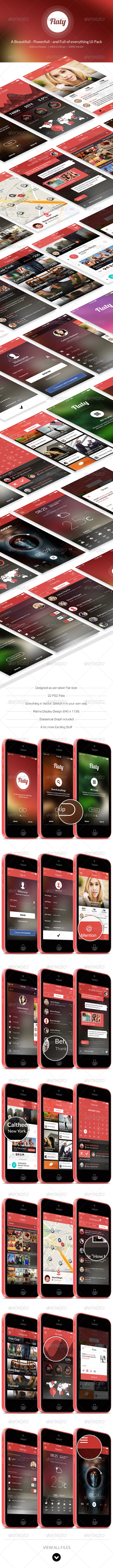 GraphicRiver Flaty A Beautiful Set of Mobile UI 7278673 GraphicRiver Flaty A Beautiful Set of Mobile UI 7278673