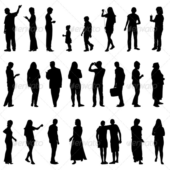GraphicRiver Silhouettes of Beautiful Mens and Women 7310281 GraphicRiver Silhouettes of Beautiful Mens and Women 7310281