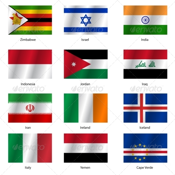 GraphicRiver Set Flags of World Sovereign States Vector Illustration 7310655 GraphicRiver Set Flags of World Sovereign States Vector Illustration 7310655