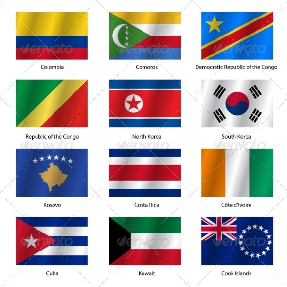 GraphicRiver Set Flags of World Sovereign States Vector Illustration 7310675 GraphicRiver Set Flags of World Sovereign States Vector Illustration 7310675