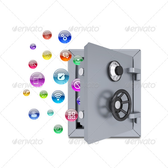 Application icons in the open safe (Misc) Photo Download