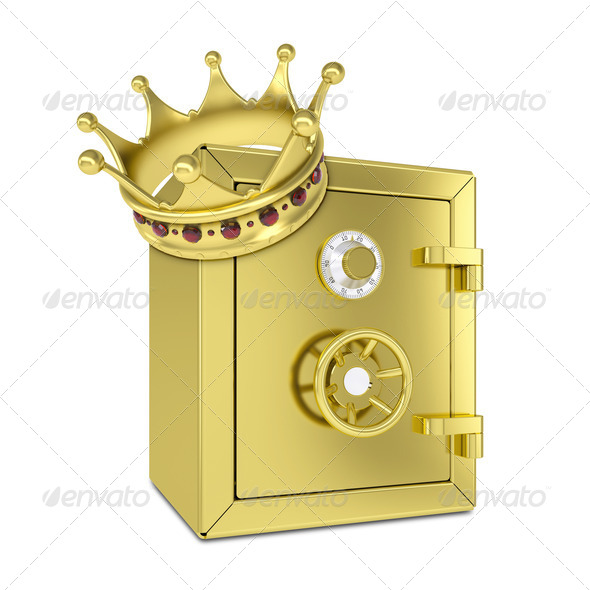 Gold crown and gold safe (Misc) Photo Download