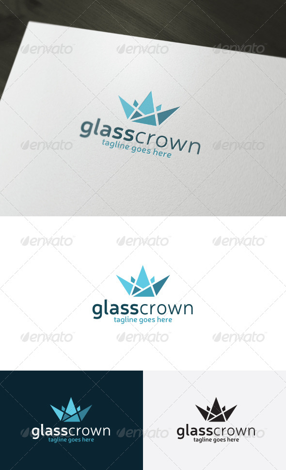 GraphicRiver Glass Crown Logo 7311042 GraphicRiver Glass Crown Logo 7311042