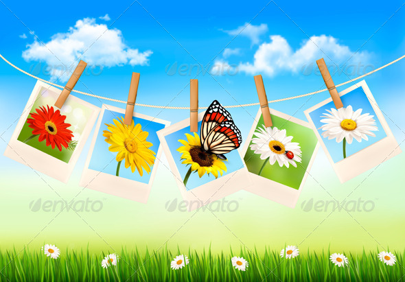 GraphicRiver Nature Background with Photos of Flowers 7294156 GraphicRiver Nature Background with Photos of Flowers 7294156