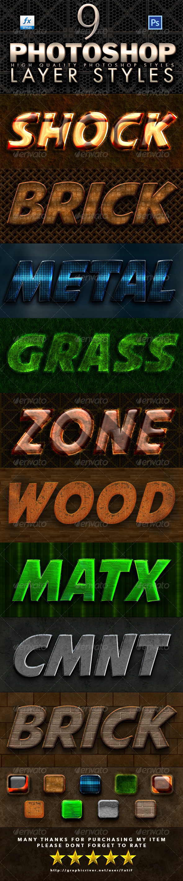 GraphicRiver 9 Photoshop Layer Styles 7312108 GraphicRiver 9 Photoshop Layer Styles 7312108