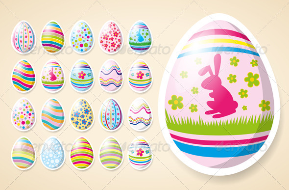 GraphicRiver Vector Easter Eggs 7313345 GraphicRiver Vector Easter Eggs 7313345