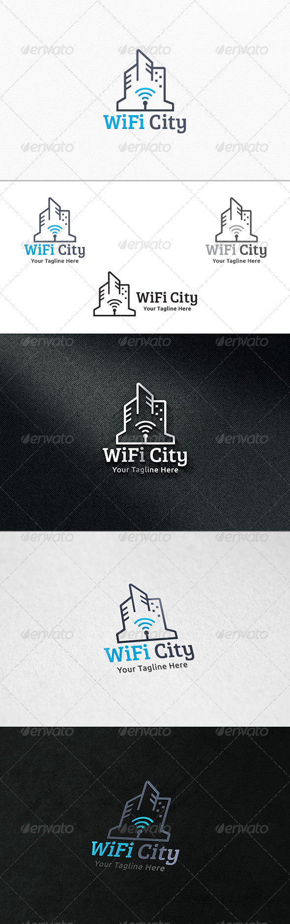GraphicRiver WiFi City Logo Template 7314380 GraphicRiver WiFi City Logo Template 7314380
