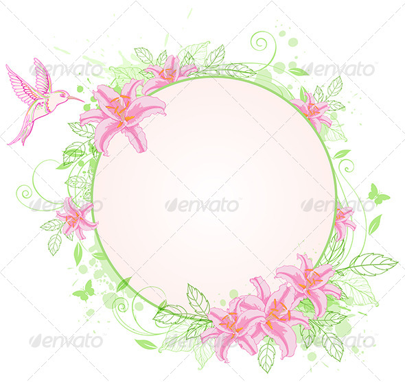 GraphicRiver Tropical Banner with Lily Flowers 7314535 GraphicRiver Tropical Banner with Lily Flowers 7314535
