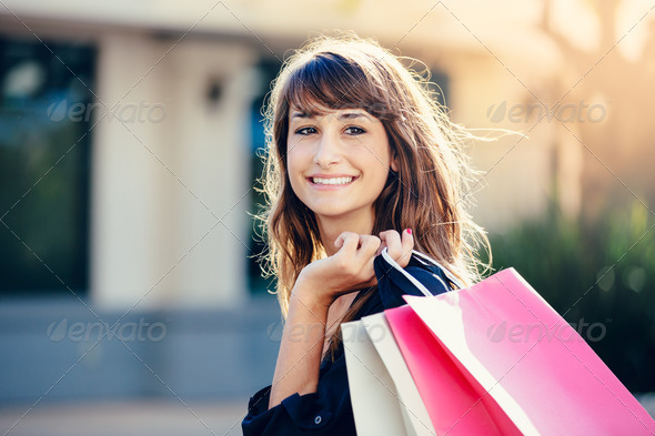 Happy Woman Shopping (Misc) Photo Download