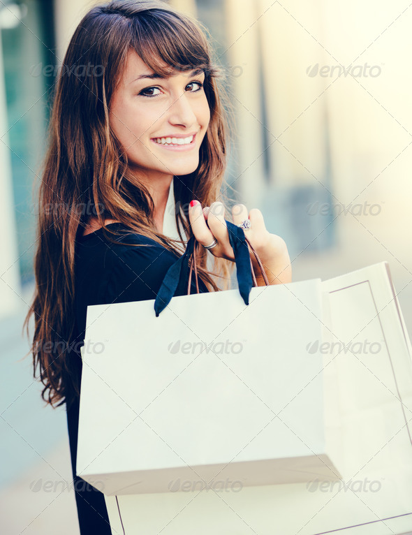 Happy Woman Shopping (Misc) Photo Download