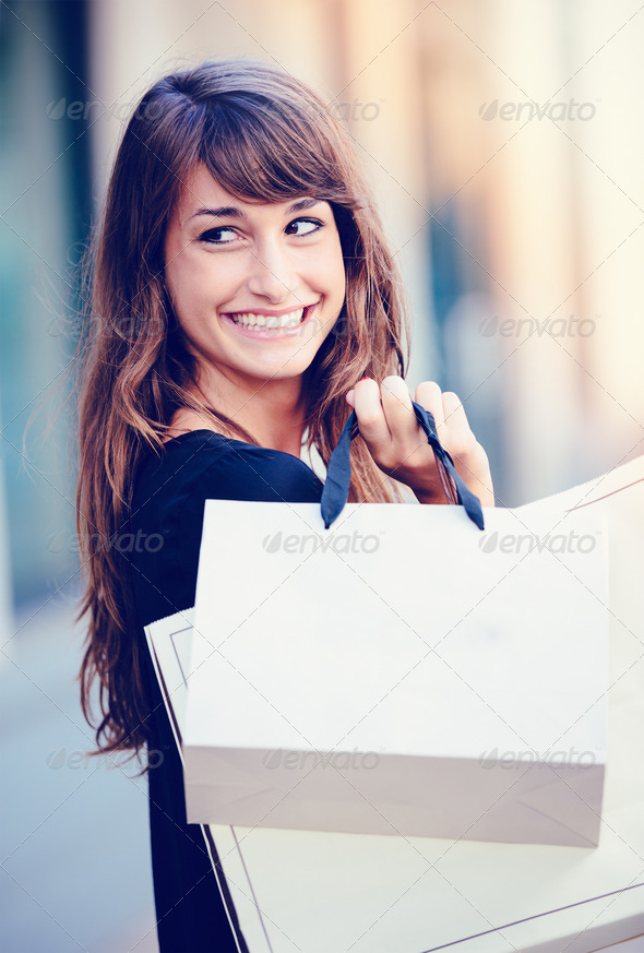 Happy Woman Shopping (Misc) Photo Download