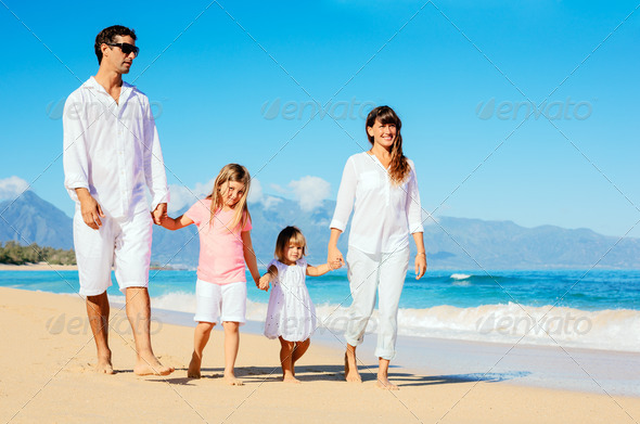 Happy Family at the Beach (Misc) Photo Download