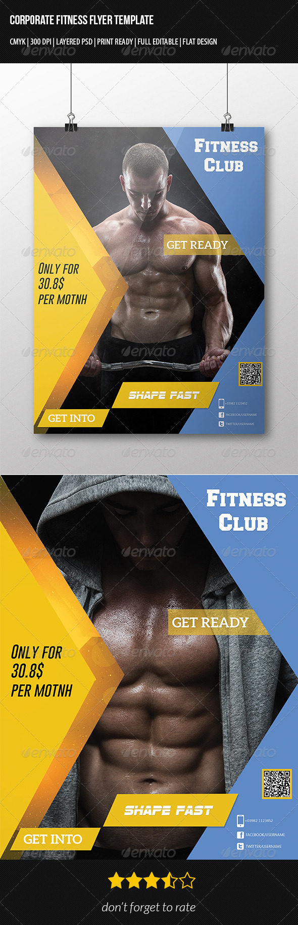 Corporate Fitness Flyer Template (Corporate)