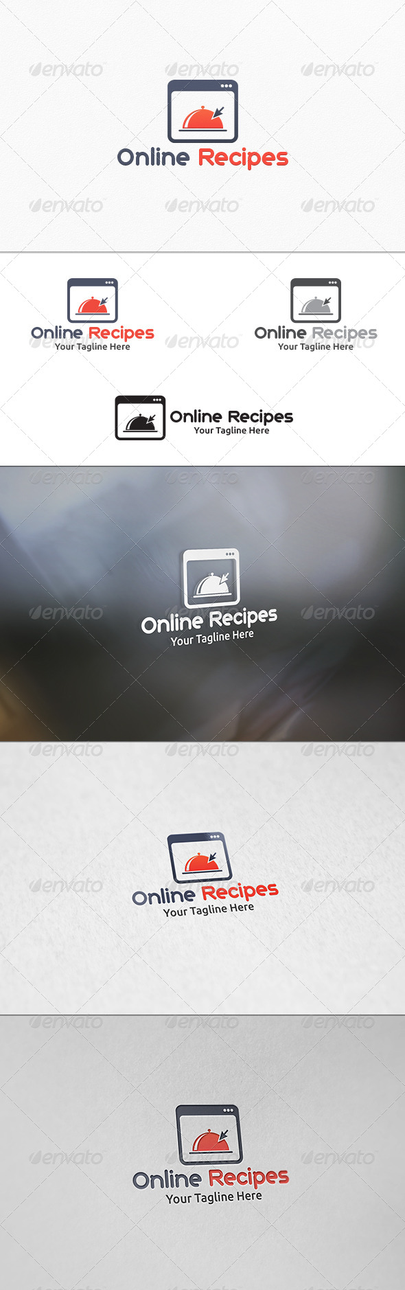 GraphicRiver Online Recipes Logo Template 7320114 GraphicRiver Online Recipes Logo Template 7320114