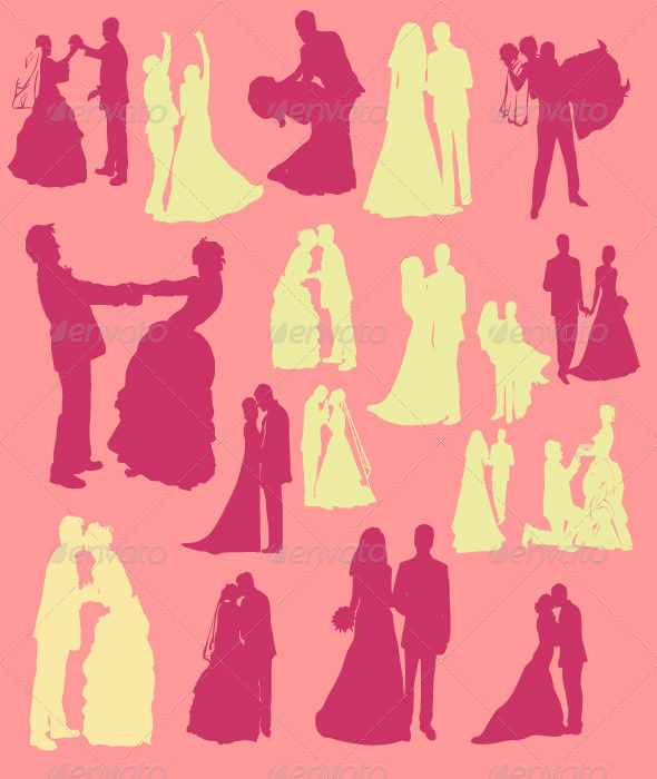 GraphicRiver Bride Groom Vector Digital Clipart 7324102 GraphicRiver Bride Groom Vector Digital Clipart 7324102