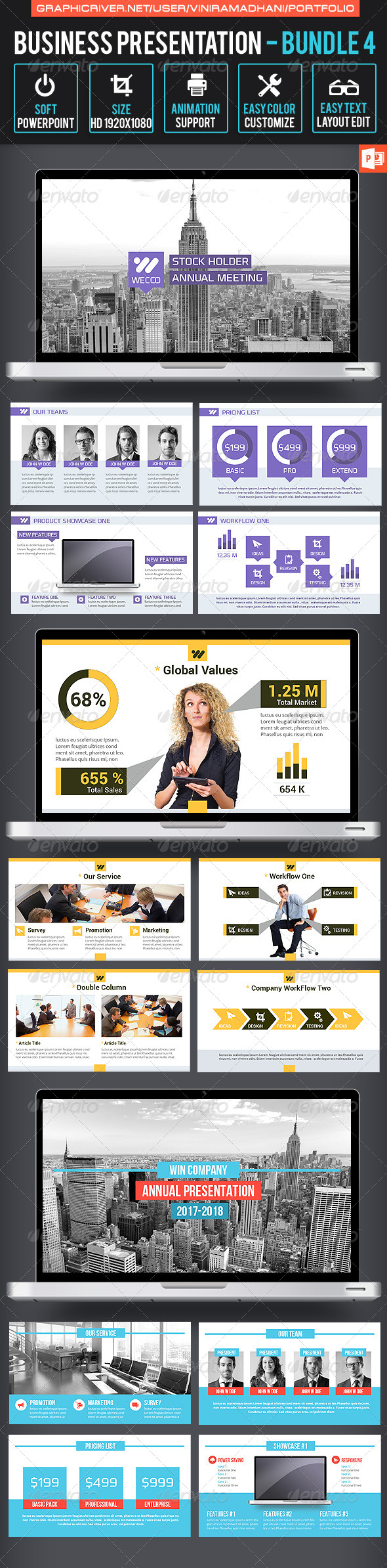GraphicRiver Business Presentation Bundle 4 7324466 GraphicRiver Business Presentation Bundle 4 7324466