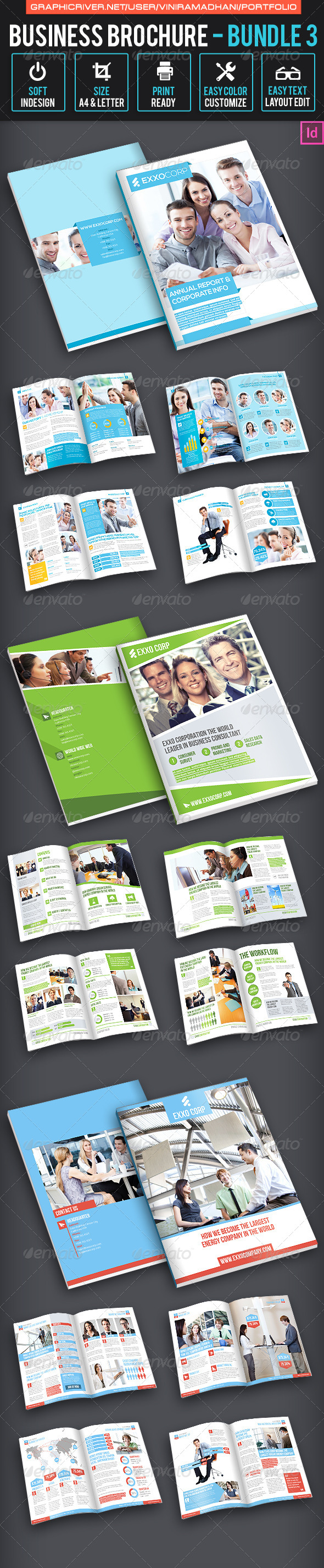 GraphicRiver Business Brochure bundle 3 7324605 GraphicRiver Business Brochure bundle 3 7324605
